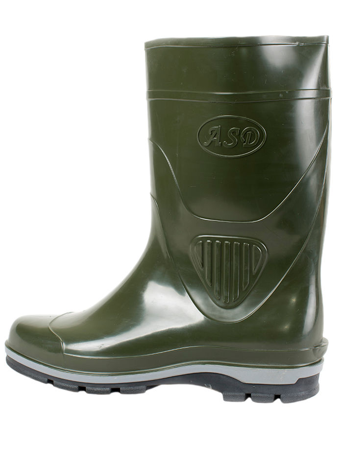 Сапоги мужские ПВХ средние однотонные, утепленные 