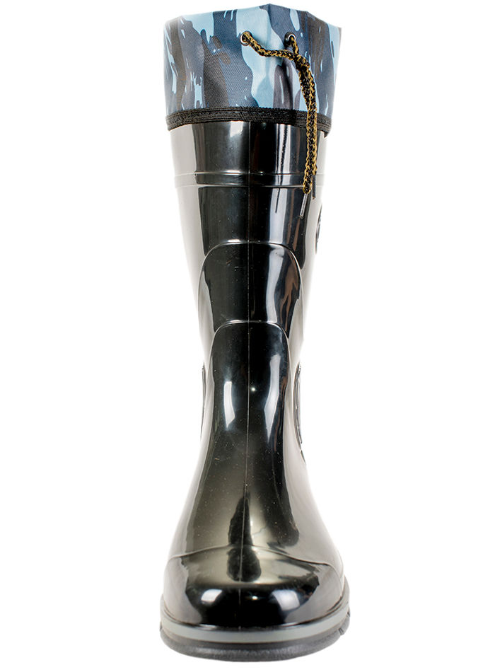 Сапоги мужские ПВХ средние однотонные с надставкой, утепленные